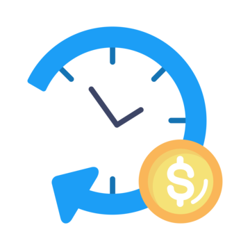 pngtree long term debit flat icon vector png image 6680098